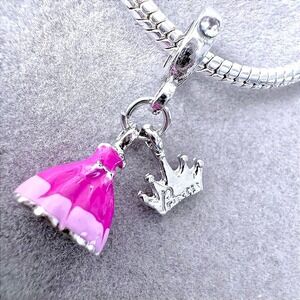 Pink Princess Dress Charm fits‎ PANDORA